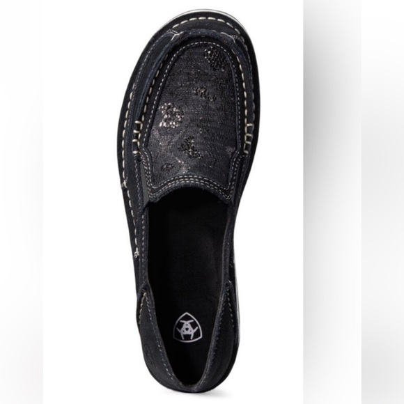 Women’s Ariat Cruiser Black Suede Sequin Shoes, Size 8 - Picture 3 of 7